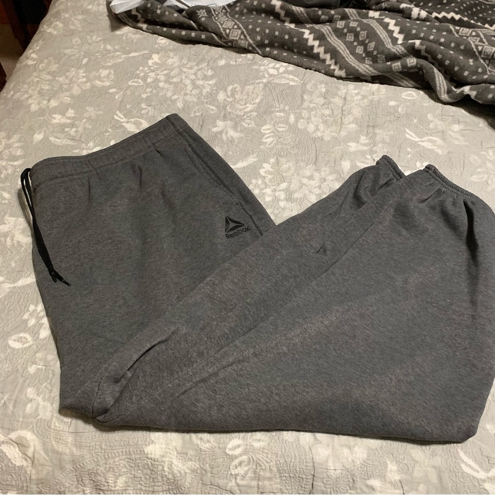 Gray jogger sweatpants